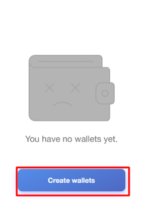 ウォレットアドレス作成画面